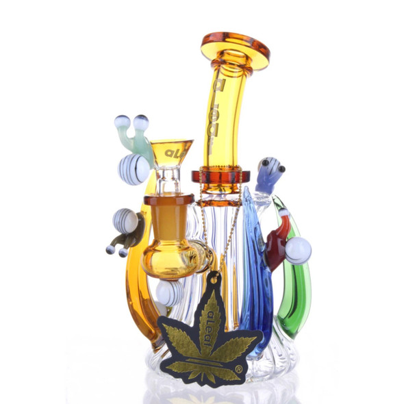 ALEAF 7.5" SNAIL TRAIL GLASS WATER PIPE - AL6146 (35759) | ASSORTED COLORS (MSRP $)