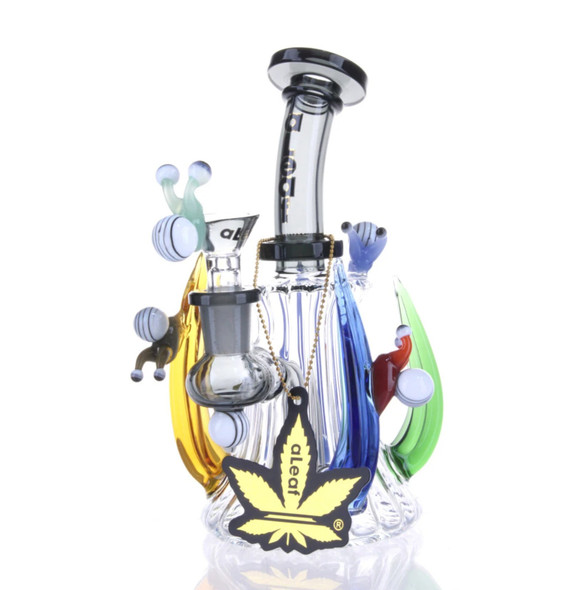 ALEAF 7.5" SNAIL TRAIL GLASS WATER PIPE - AL6146 (35759) | ASSORTED COLORS (MSRP $)