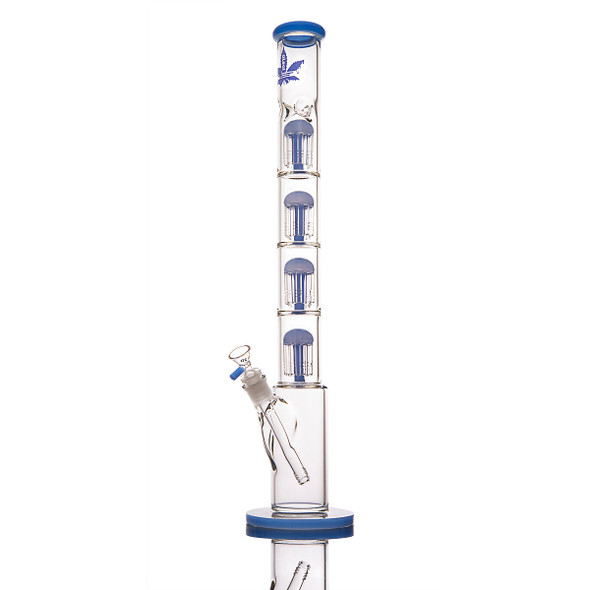 ALEAF GLASS - 20" FOUR TIER SHOWER PERC WATERPIPE - AL1203 (35516) | ASSORTED COLORS (MSRP $100.00)
