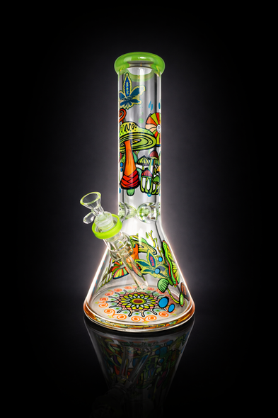 ALEAF GLASS - 14" THE DREAMER DESIGNER BEAKER WATERPIPE AL3000 (35613) | ASSORTED COLORS (MSRP $120.00)