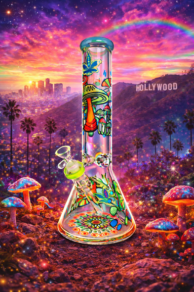 ALEAF GLASS - 14" THE DREAMER DESIGNER BEAKER WATERPIPE AL3000 (35613) | ASSORTED COLORS (MSRP $120.00)