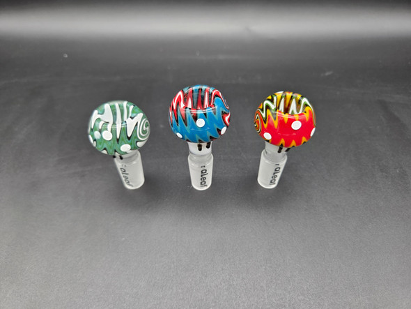 14mm MALE BOWL - MUSHROOM HEAD BOWL - BL02 (35694) | ASSORTED COLORS (MSRP $3.00)