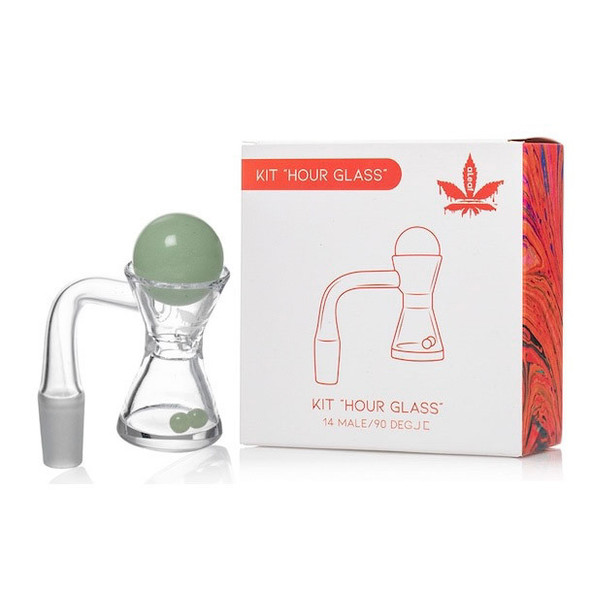 ALEAF KIT "HOUR GLASS" QUARTZ SPINNER KIT 14 MALE / 90 DEGREES - ALD1019 (35561) | ASSORTED COLORS (MSRP $25.00)