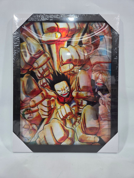 MONKEY D. LUFFY - 3D POSTER DESIGN with FRAME 12x6 (POSTER100-12) | SINGLE (MSRP $16.00)
