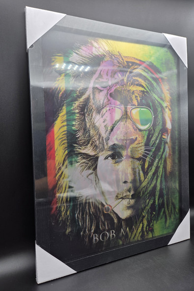 BOB MARLEY - 3D POSTER DESIGN with FRAME 12x6 (POSTER100-52) | SINGLE (MSRP $16.00)