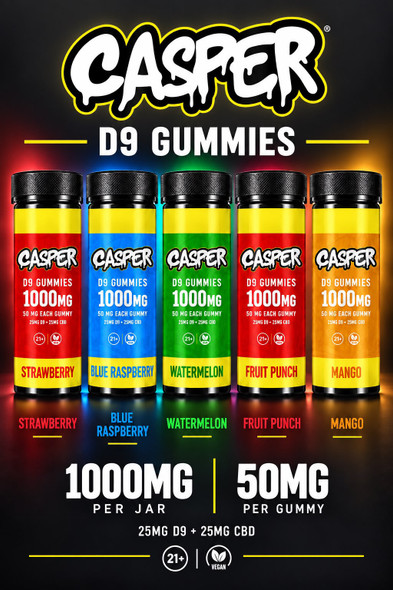 CASPER D9 GUMMIES 1000MG 20CT JAR | SINGLE (MSRP $)