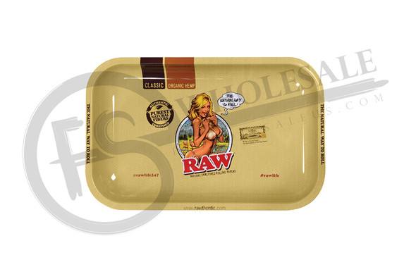 RAW® - SMALL METAL ROLLING TRAY - GIRL (MSRP $15.00)