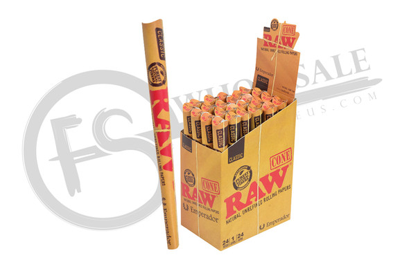 RAW® - CLASSIC PRE-ROLL CONE EMPERADOR| DISPLAY OF 24 (MSRP: 3.00ea)