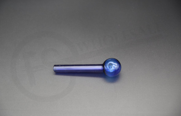 GLASS OIL BURNER 4" THICK (BLUE) - 10557 | SINGLE (MSRP $2.00)