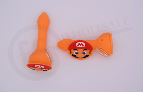 SILICONE HAND PIPES MARIO 4.5" | SINGLE (MSRP $10)
