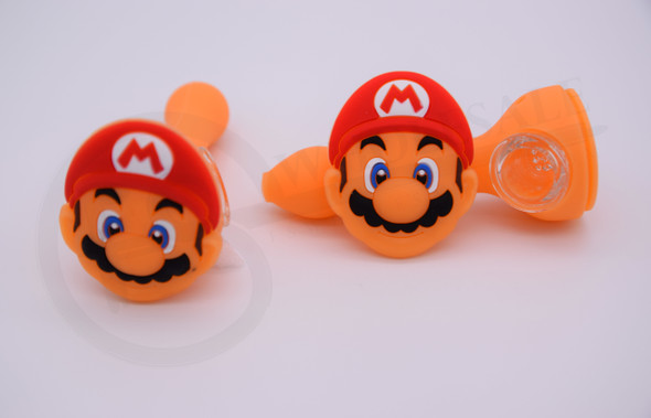 SILICONE HAND PIPES MARIO 4.5" | SINGLE (MSRP $10)