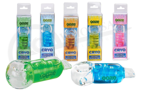 OOZE CRYO GLYCERIN GLASS BOWL HAND PIPE - FREEZABLE | SINGLE PACK (MSRP $30.00))