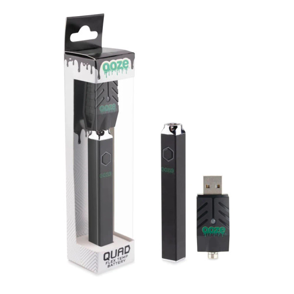 OOZE QUAD 510 THREAD 500mAh SQUARE VAPE PEN BATTERY with USB CHARGER (MSRP $24.99) - FS WHOLESALE OOZE QUAD 510 THREAD 500mAh SQUARE VAPE PEN BATTERY with USB CHARGER (MSRP $24.99) - FS WHOLESALE