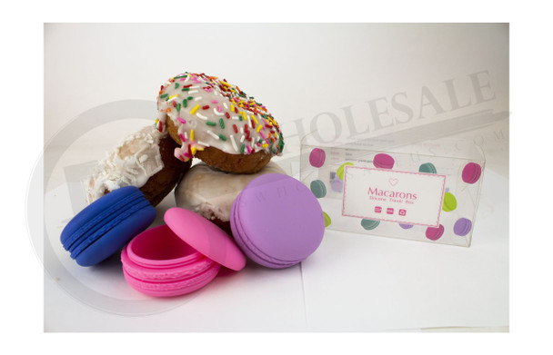 MACARON SILICONE CONTAINER JAR - ASSORTED COLORS | DISPLAY OF 4 (MSRP $20.00each)