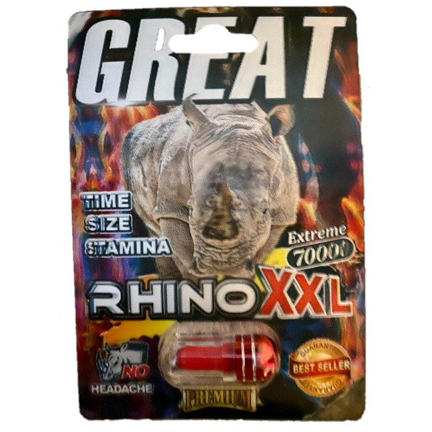 RHINO XXL - GREAT EXTREME 70000 (1 CAPSULE) | DISPLAY OF 24 (MSRP $)