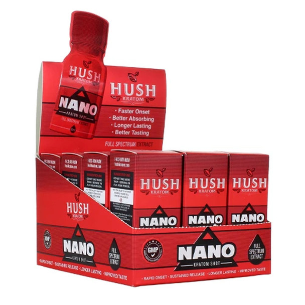 HUSH KRATOM - NANO FULL SPECTRUM EXTRACT SHOT 10ML | DISPLAY OF 12 (MSRP $22)