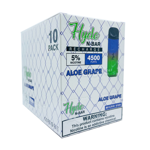 HYDE N-BAR RECHARGE DISPOSABLE 10ml 5% | DISPLAY OF 10 (MSRP $24.99)