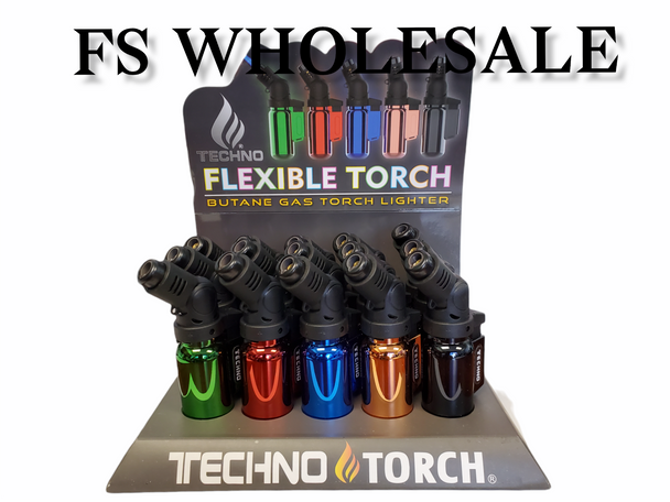 TECHNO - FLEXIBLE TORCH LIGHTER | DISPLAY OF 15 (MSRP $each)