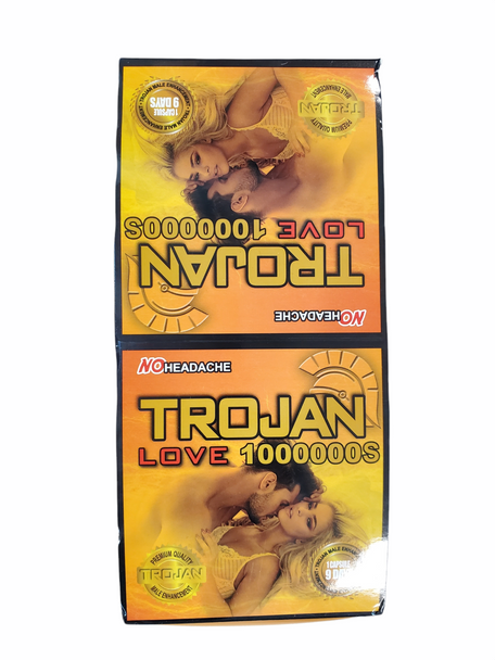 TROJAN LOVE - 1000000S GOLD (1 CAPSULE) | DISPLAY OF 24 (MSRP $)