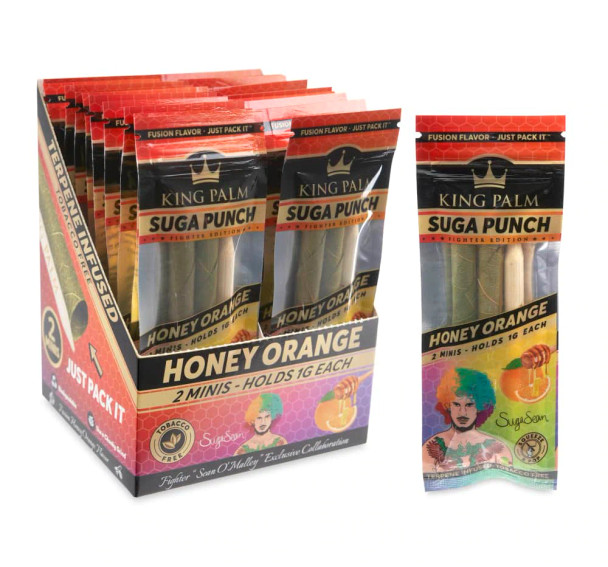 KING PALM X SEAN O'MALLEY - FLAVORED MINI PRE-ROLL CONE 2 PACK | DISPLAY OF 20 (MSRP $2.99each)