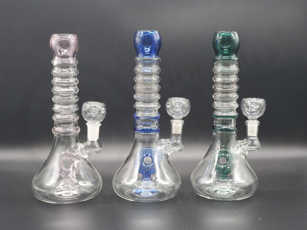 10" GLASS WATER PIPE - 17547 | ASSORTED COLORS (MSRP $22.00)