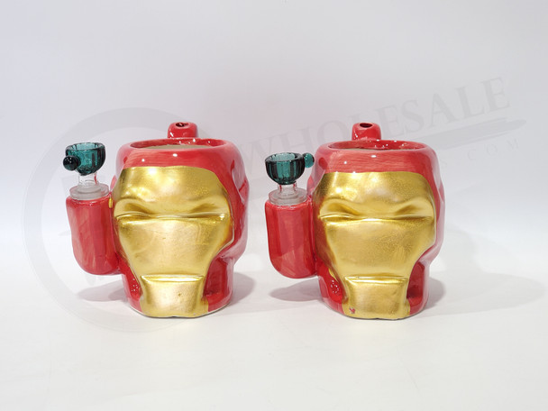 5" IRON MAN WATER PIPE (17599) | ASSORTED COLORS (MSRP $50.00)
