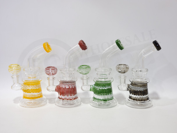 7" GLASS WATER PIPE (17625) | ASSORTED COLORS (MSRP $20.00)