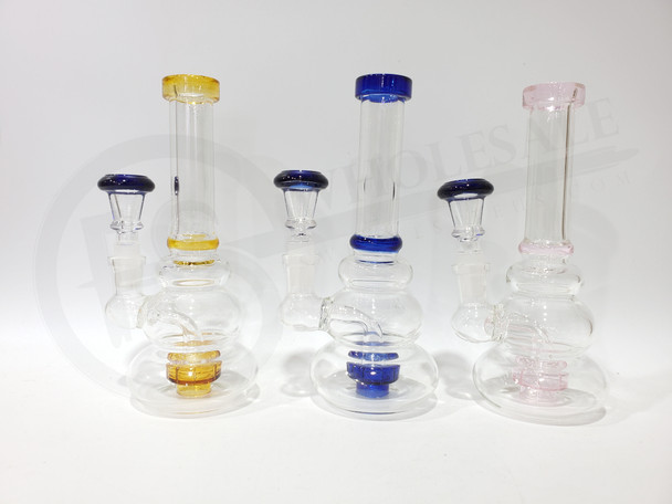 7" GLASS WATER PIPE (17633) | ASSORTED COLORS (MSRP $20.00)