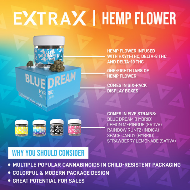 EXTRAX - HXY-11THC + D8 + D10 HEMP FLOWER  | SINGLE (MSRP $29.99)