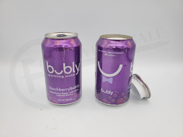 BUBLY SPARKLING WATER - BLACKBERRY BUBLY 12oz CAN - STASH SAFE (18853) | SINGLE (MSRP $10.00)