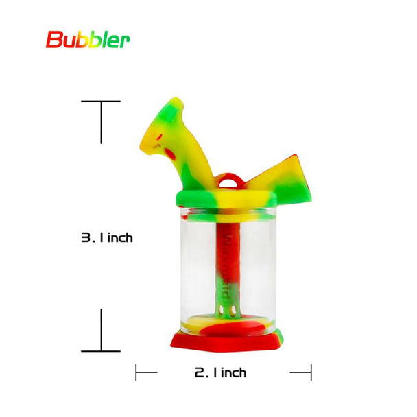 BUBBLER- SILICONE & GLASS HYBRID BLUNT BUBBLER | SINGLE ASSORTED