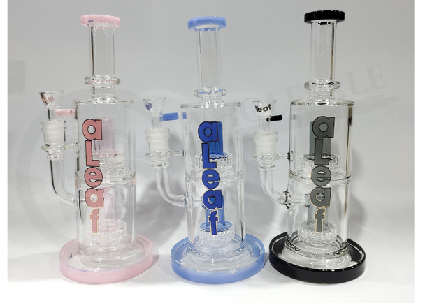 ALEAF - 12" DOUBLE MATRIX WATERPIPE - 20788 | ASSORTED COLORS (MSRP $100.00)