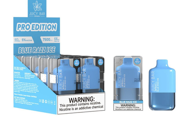 JUICY BAR PRO EDITION 5% NIC 7500 PUFFS DISPOSABLE DEVICE | DISPLAY OF 10 (MSRP $)