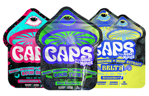 CAPS - MAGIC SHROOMS + HMEP EXTRACT (THC-A + D9 + THC-P) 5000mg GUMMIES BY GOOD MORELS | SINGLE PACK (MSRP $45.00)