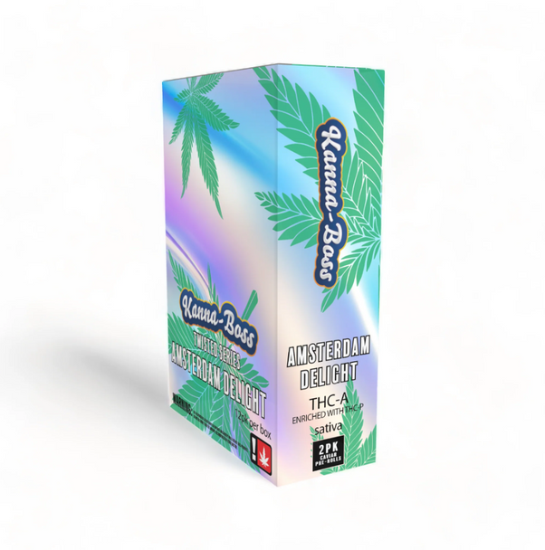 KANNA BOSS - TWISTED SERIES THC-A ENRICHED with THC-P CAVIAR PRE-ROLLS 2PK | DISPLAY OF 12 (MSRP $7.00each)