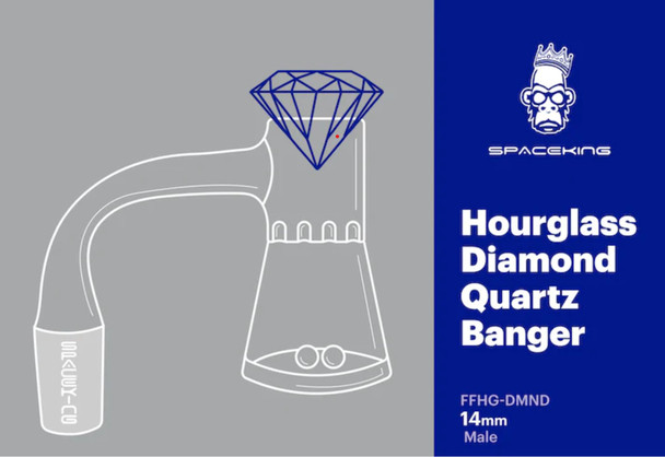 SPACE KING - HOURGLASS DIAMOND QUARTZ BANGER 14MM - FFHG-DMND (24236) | SINGLE (MSRP $26.00)