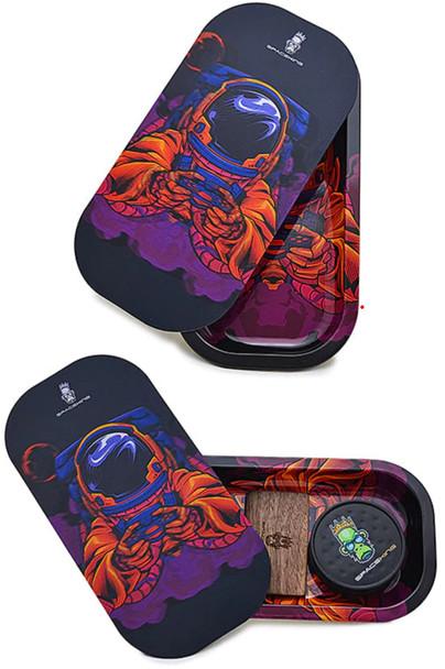 SPACE KING - 3D HOLOGRAPHIC SLIM TRAY KIT (24242) | ASSORTED DESIGN (MSRP $28.00)