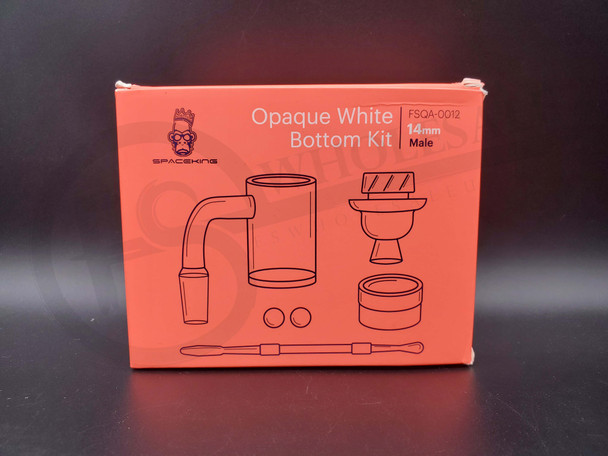 SPACE KING - OPAQUE WHITE BOTTOM KIT 14MM MALE - FSQA-0012 (24249) | SINGLE (MSRP $26.00)