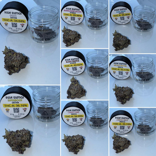 PIXIE DUST THC-A 3.5GRAM EXOTICS FLOWER JAR | SINGLE (MSRP $)