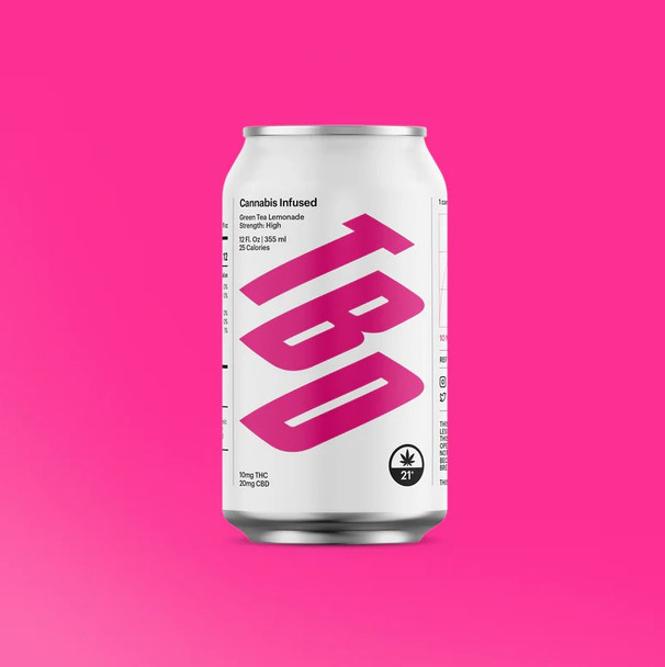 TBD - CANNABIS INFUSED GREEN TEA LEAMONADE (HIGH 10MG THC) 12oz - PINK | SINGLE CAN (MSRP $7.99)