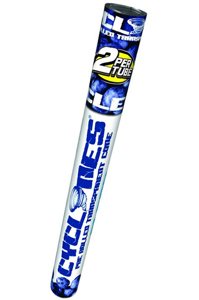 CYCLONES CLEAR PRE-ROLLED CONES - BLUEBERRY 2PK | DISPLAY OF 24 (MSRP $)