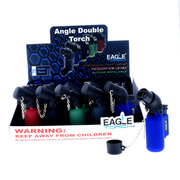 EAGLE TORCH (PT150AD) ANGLE DOUBLE TORCH LIGHTER | DISPLAY OF 20