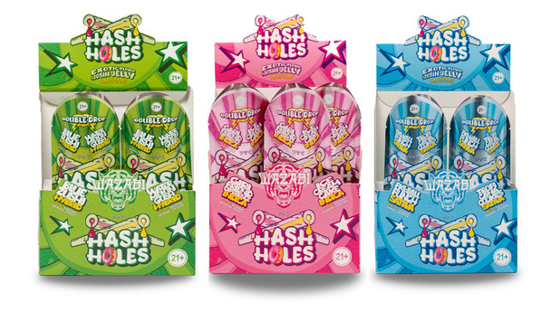 WAZABI HASH HOLES EXOTICS FLOWER + ROSIN JELLY 2 x 2GRAMS PREMIUM PRE-ROLLS | DISPLAY OF 10 (MSRP $each)