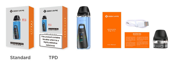 GEEKVAPE DIGI PRO 2000mAh POD SYSTEM STARTER KIT with 2 x REFILLABLE 5ML GEEKVAPE J CARTRIDGE POD (MSRP $49.99)