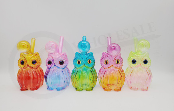 5" OWL OIL BURNER WATER PIPE (30700) | ASSORTED COLORS (MSRP $12.00)