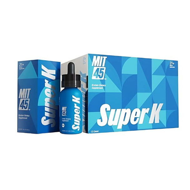 MIT 45 SUPER K EXTRA STRONG KRATOM LIQUID SHOT 1oz (30ML) BLUE - NEW | DISPLAY OF 12 (MSRP $29.99each) MIT 45 SUPER K EXTRA STRONG KRATOM LIQUID SHOT 1oz (30ML) BLUE - NEW | DISPLAY OF 12 (MSRP $29.99each)