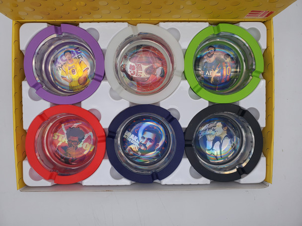 CHARACTERS SILICONE GLASS ASHTRAY - 31407 | ASSORTED DESIGNS (MSRP $9.00)