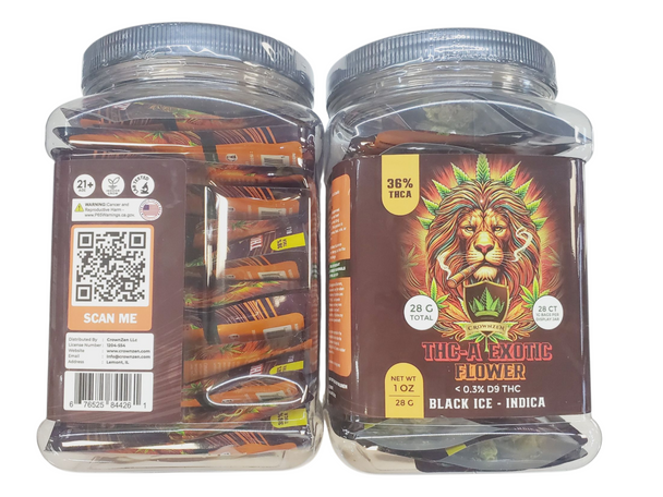 CROWNZEN THC-A EXOTIC FLOWER 1GRAM 34% | DISPLAY OF 28 (MSRP $)