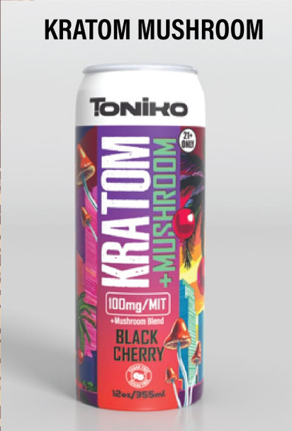 TONIKO KRATOM + MUSHROOM 100mg DRINK | DISPLAY OF 12 (MSRP $7.99)