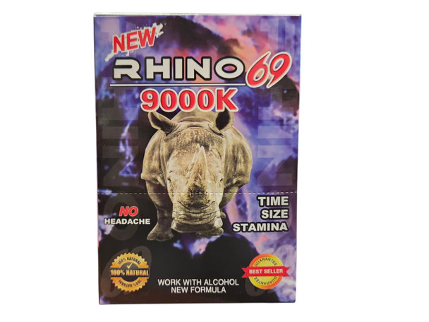 RHINO 69 PURPLE - EXTREME 9000K - DUAL CAPSULE | DISPLAY OF 24